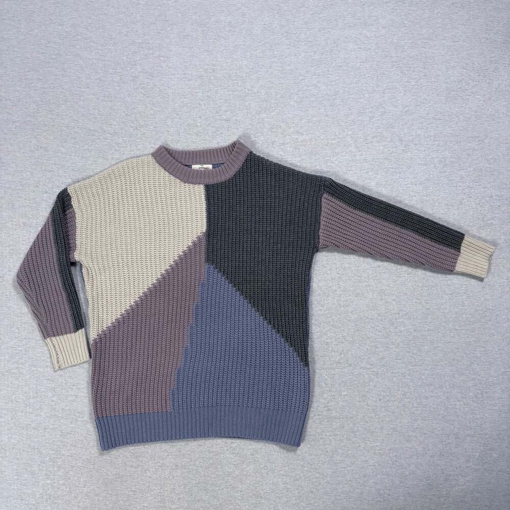 Entro Women's Colorblock Long Sleeve Knit Sweater